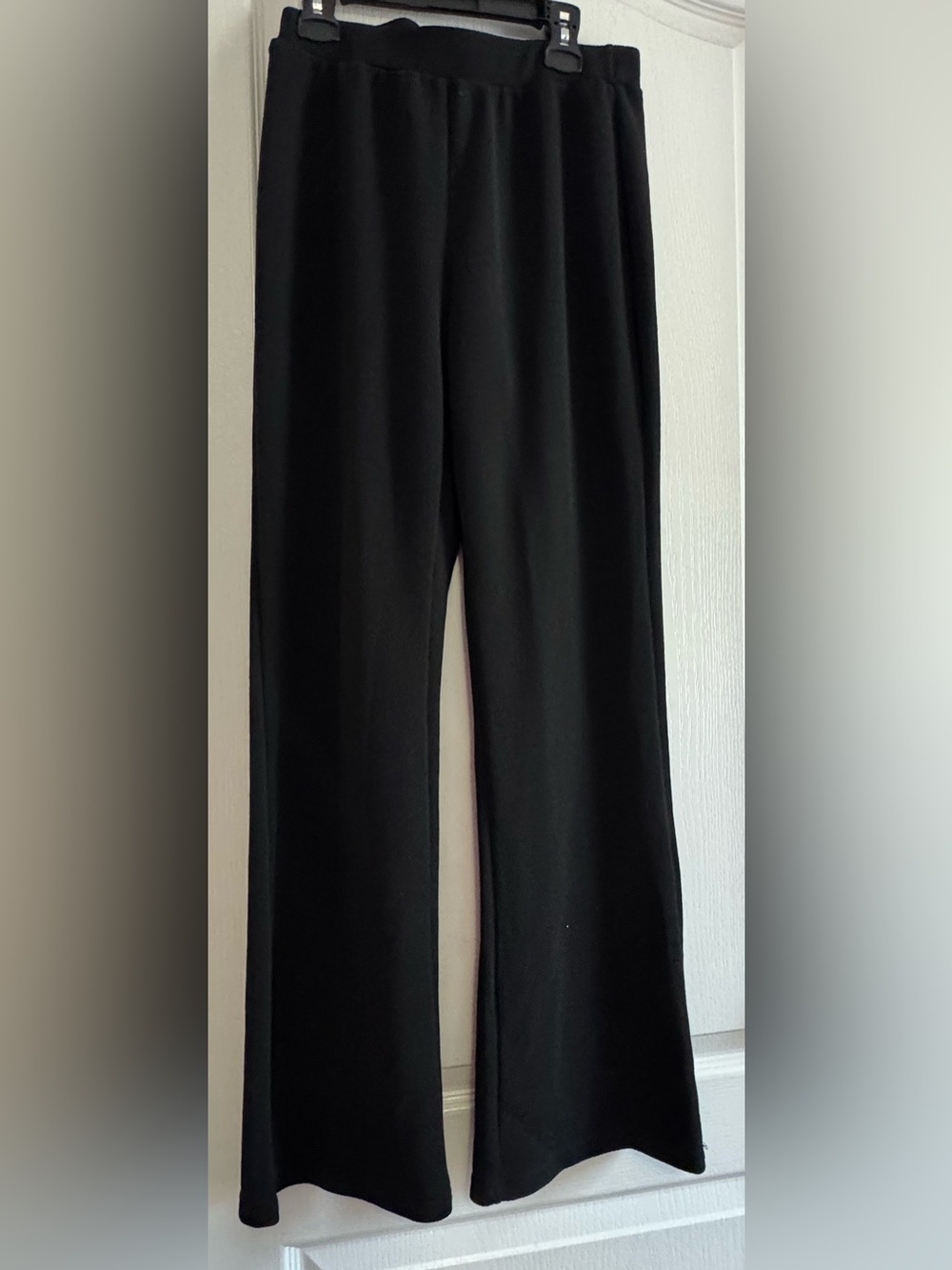 SHEIN Black Wide-Leg Pull-On Pants